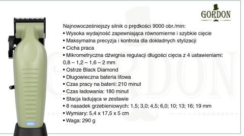 B536 GORDON Vector Liner profesionální, vysoce výkonný zastřihovač vlasů