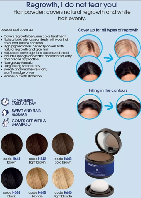 H642 INSTANT RETOUCH HAIR COLOR kaštanově hnědý prášek pro zakrytí kořínků